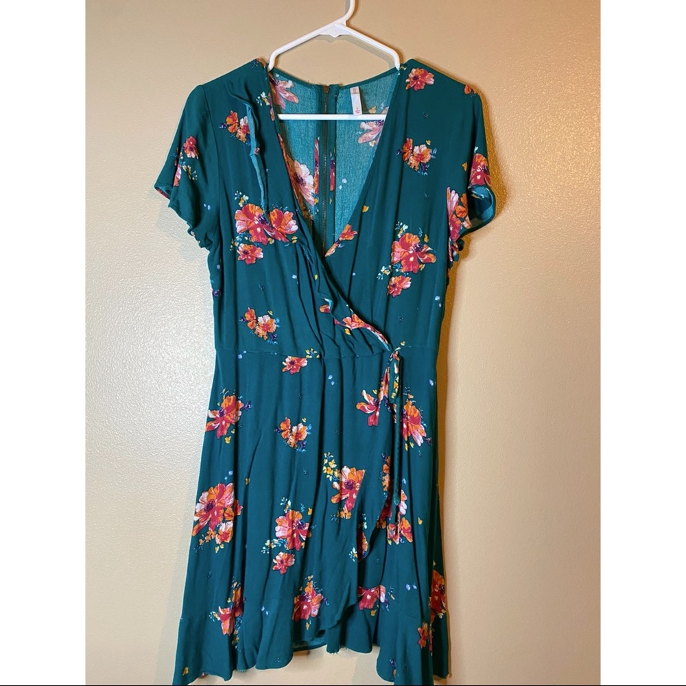 Floral green dress